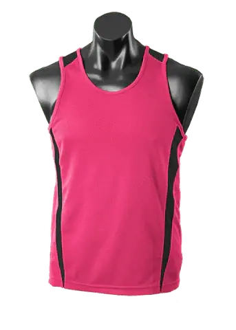 Aussie Pacific Men's Eureka Singlet 1104 Casual Wear Aussie Pacific HotPink/Black S